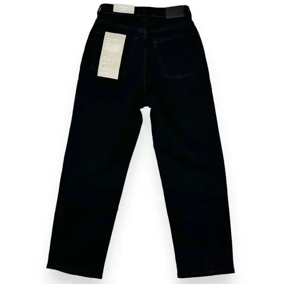 Everlane Womens The Curvy Way High Straight Leg Jean Size 29 Black